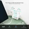 Cargador de Pared TooQ TQWC-GANQC2PD100W/ 2xUSB Tipo-C/ 1xUSB/ 100W