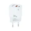Cargador de Pared TooQ TQWC-GANQCPD30WT/ 1xUSB Tipo-C/ 1xUSB/ 30W Cargador de Pared TooQ TQWC-GANQCPD30WT/ 1xUSB Tipo-C/ 1xUSB/ 30W
