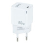 Cargador de Pared TooQ TQWC-PD20WT/ 1xUSB Tipo-C/ 20W/ Blanco