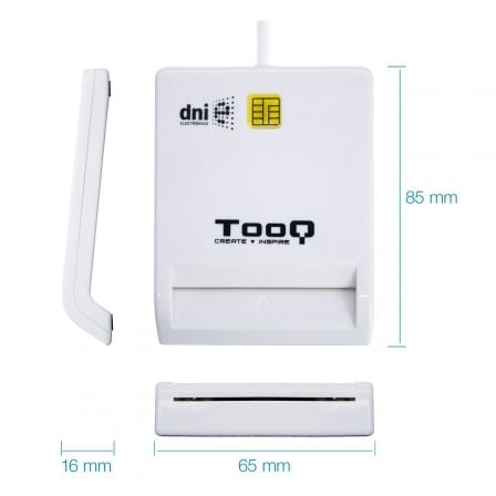 Lector de DNI TooQ TQR-210W/ Blanco Lector de DNI TooQ TQR-210W/ Blanco
