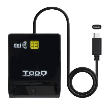 Lector de DNI TooQ TQR-211B/ USB Tipo-C/ Negro Lector de DNI TooQ TQR-211B/ USB Tipo-C/ Negro