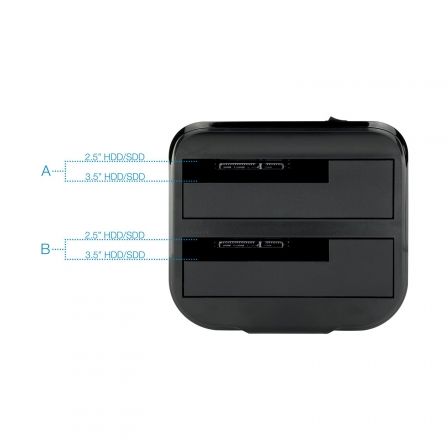 Docking Station para Discos Duros TooQ TQDS-802B Docking Station para Discos Duros TooQ TQDS-802B