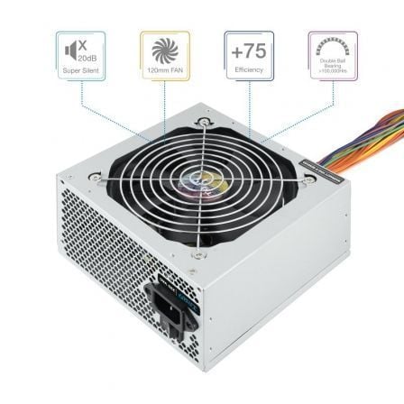Fuente de Alimentación TooQ TQAPOLO-500SP/ 500W/ Ventilador 12cm Fuente de Alimentación TooQ TQAPOLO-500SP/ 500W/ Ventilador 12cm