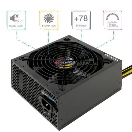 Fuente de Alimentación TooQ TQAPOLO-650SP/ 650W/ Ventilador 14cm Fuente de Alimentación TooQ TQAPOLO-650SP/ 650W/ Ventilador 14cm