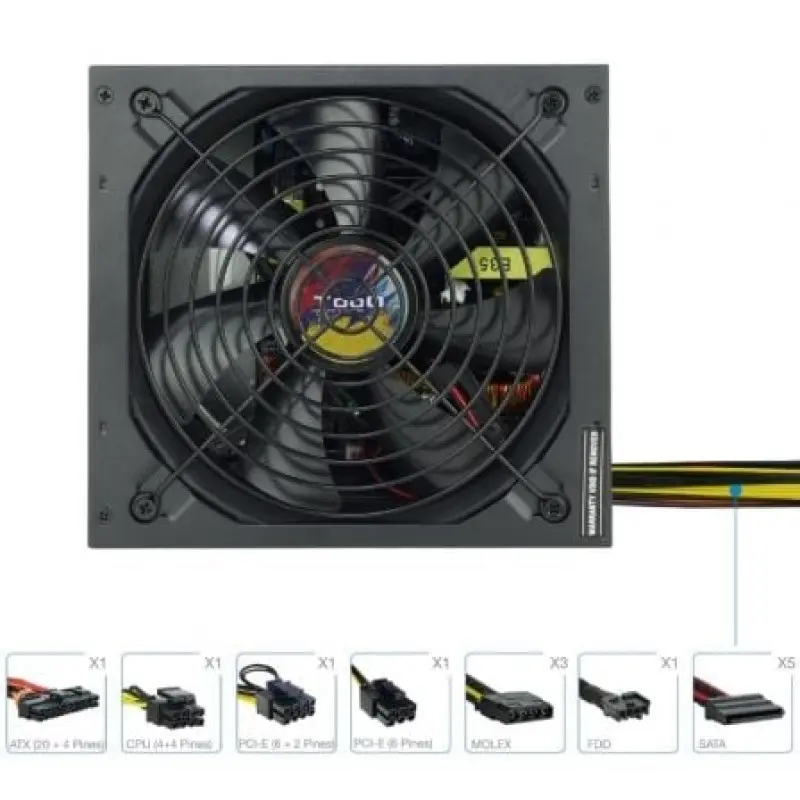 Fuente de Alimentación TooQ TQAPOLO-700SP/ 700W/ Ventilador 14cm Fuente de Alimentación TooQ TQAPOLO-700SP/ 700W/ Ventilador 14cm