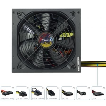 Fuente de Alimentación Tooq TQAPOLO-750SP/ 750W/ Ventilador 14cm Fuente de Alimentación Tooq TQAPOLO-750SP/ 750W/ Ventilador 14cm