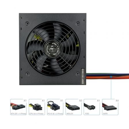 Fuente de Alimentación TooQ TQEP-550SP/ 550W/ Ventilador 12cm Fuente de Alimentación TooQ TQEP-550SP/ 550W/ Ventilador 12cm