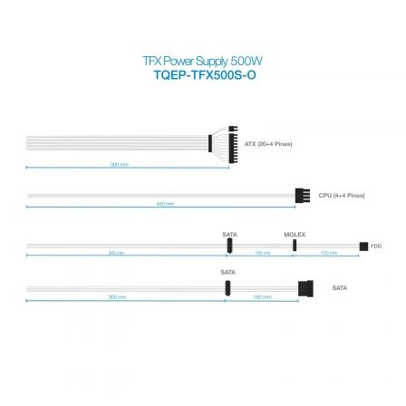 Fuente de Alimentación TFX TooQ TQEP-TFX500S-O/ 500W/ Ventilador 8cm Fuente de Alimentación TFX TooQ TQEP-TFX500S-O/ 500W/ Ventilador 8cm