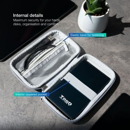 Funda para Disco Externo de 2.5' TooQ TQBC-E2503G/ Gris Funda para Disco Externo de 2.5' TooQ TQBC-E2503G/ Gris