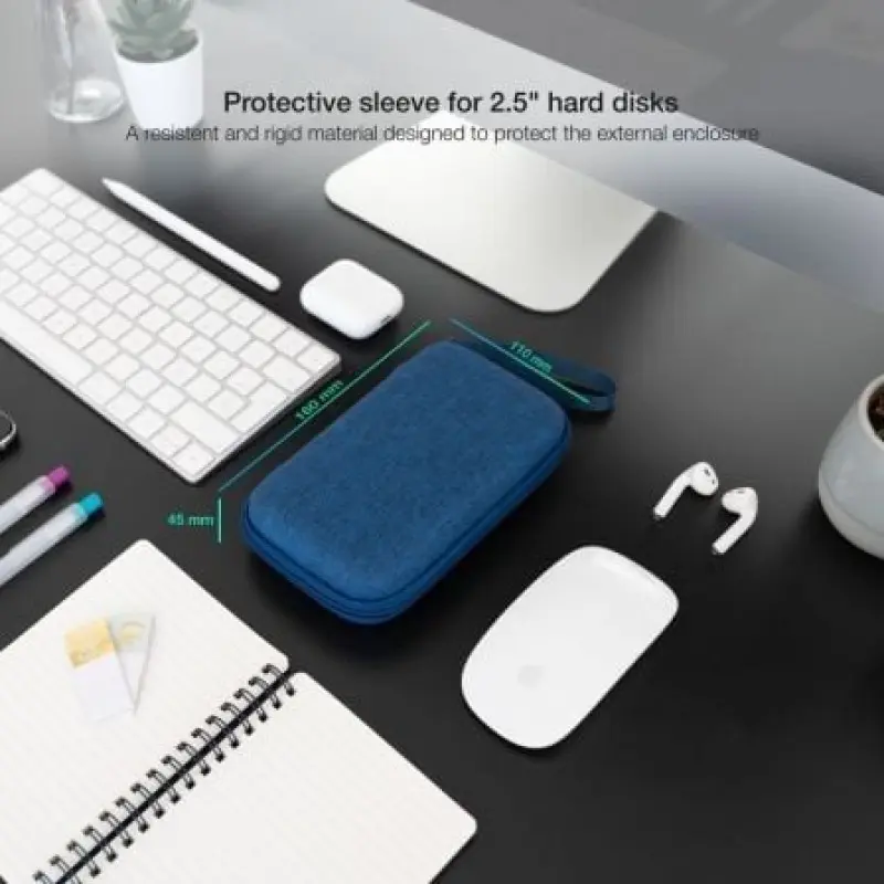Funda para Disco Externo de 2.5' TooQ TQBC-E2503PB/ Azul Pacífico Funda para Disco Externo de 2.5' TooQ TQBC-E2503PB/ Azul Pacífico