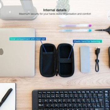 Funda para Disco Externo M2 TooQ TQBC-M201B/ Negra
