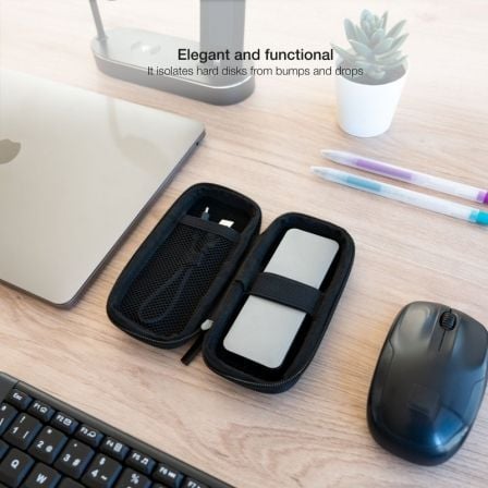 Funda para Disco Externo M2 TooQ TQBC-M201B/ Negra Funda para Disco Externo M2 TooQ TQBC-M201B/ Negra