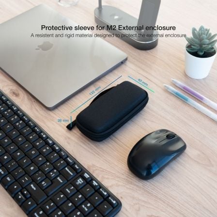 Funda para Disco Externo M2 TooQ TQBC-M201B/ Negra Funda para Disco Externo M2 TooQ TQBC-M201B/ Negra