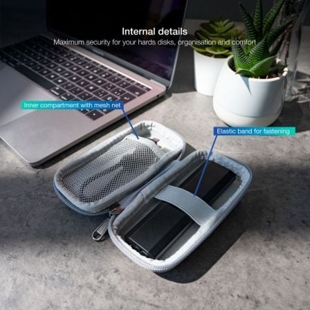 Funda para Disco Externo M2 TooQ TQBC-M201G/ Gris Funda para Disco Externo M2 TooQ TQBC-M201G/ Gris