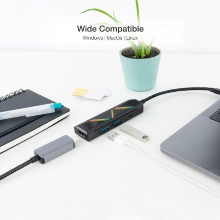 Docking USB Tipo-C Nanocable 10.16.0401/ 2xUSB/ 1xUSB Tipo-C PD/ 1xHDMI Docking USB Tipo-C Nanocable 10.16.0401/ 2xUSB/ 1xUSB Tipo-C PD/ 1xHDMI