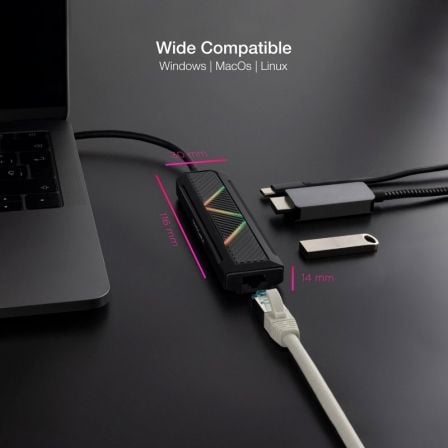 Docking USB Tipo-C Nanocable 10.16.0501/ 2xUSB/ 1xUSB Tipo-C PD/ 1xHDMI/ 1xRJ45/ Negro Docking USB Tipo-C Nanocable 10.16.0501/ 2xUSB/ 1xUSB Tipo-C PD/ 1xHDMI/ 1xRJ45/ Negro
