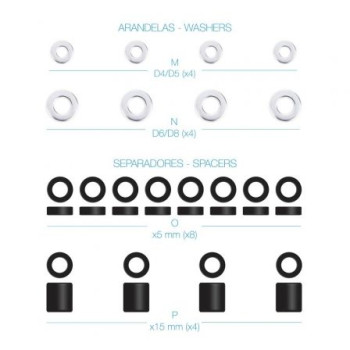 Kit de Montaje Universal TooQ SSK4820 para pantallas con Tornillería Kit de Montaje Universal TooQ SSK4820 para pantallas con Tornillería