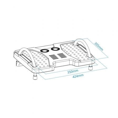 Reposapiés Ajustable/ Inclinable TooQ TQFR0601-G/ 424 x 305 x 145 mm Reposapiés Ajustable/ Inclinable TooQ TQFR0601-G/ 424 x 305 x 145 mm