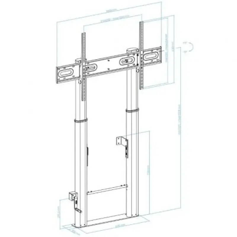 Soporte de Pared Fijo/ Suelo TooQ LOTTUS FS2290HM-B para TV de 55-100'/ hasta 100kg Soporte de Pared Fijo/ Suelo TooQ LOTTUS FS2290HM-B para TV de 55-100'/ hasta 100kg