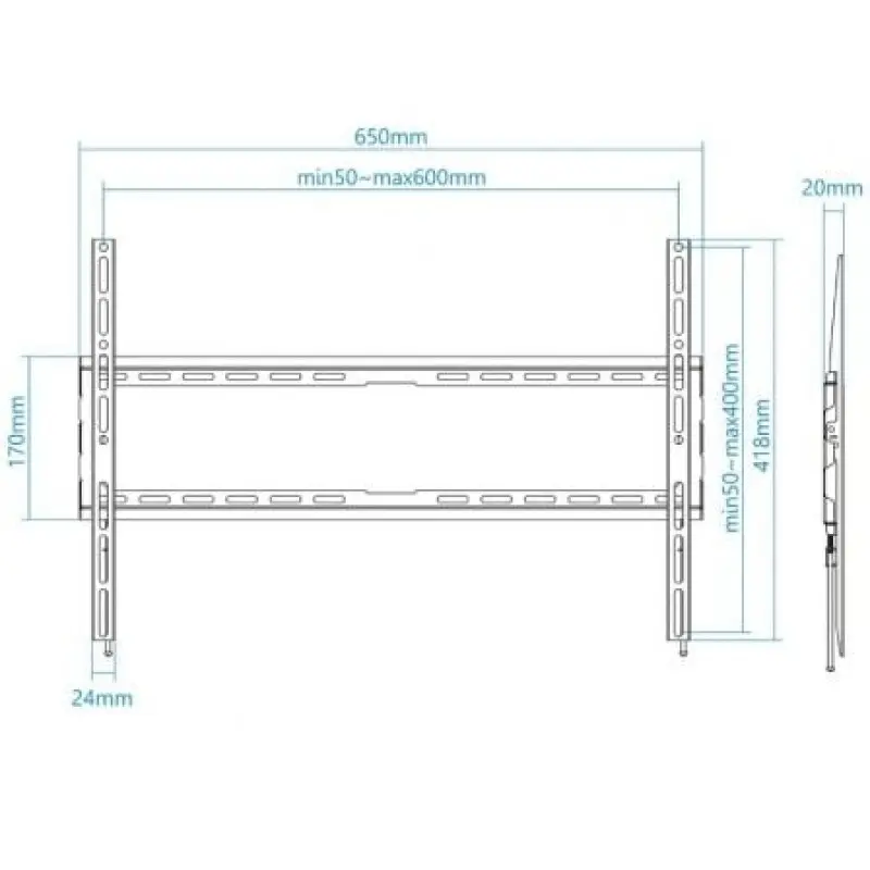 Soporte de Pared Fijo TooQ LP1080F-B para TV de 37-80'/ hasta 45kg Soporte de Pared Fijo TooQ LP1080F-B para TV de 37-80'/ hasta 45kg
