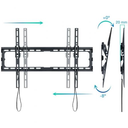 Soporte de Pared Fijo/ Inclinable TooQ LP1081T-B para TV de 37-80'/ hasta 45kg Soporte de Pared Fijo/ Inclinable TooQ LP1081T-B para TV de 37-80'/ hasta 45kg