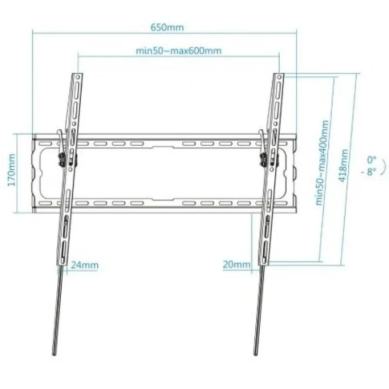 Soporte de Pared Fijo/ Inclinable TooQ LP1081T-B para TV de 37-80'/ hasta 45kg Soporte de Pared Fijo/ Inclinable TooQ LP1081T-B para TV de 37-80'/ hasta 45kg