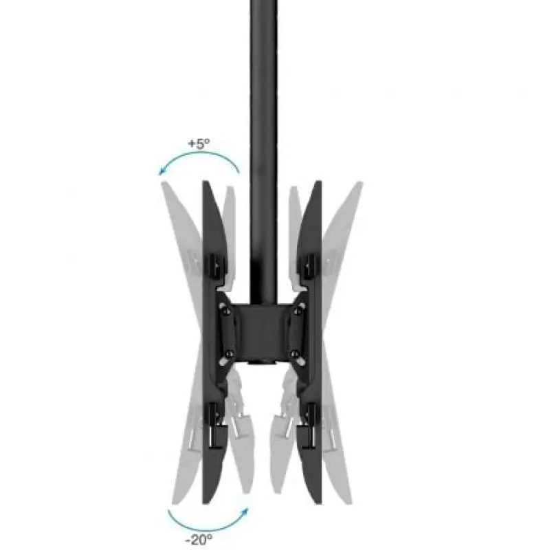 Soporte de Techo Giratorio/ Inclinable/ Nivelable TooQ LPCE2286TSLI-XL-B para 2 TV de 43-86'/ hasta 100kg Soporte de Techo Giratorio/ Inclinable/ Nivelable TooQ LPCE2286TSLI-XL-B para 2 TV de 43-86'/ hasta 100kg