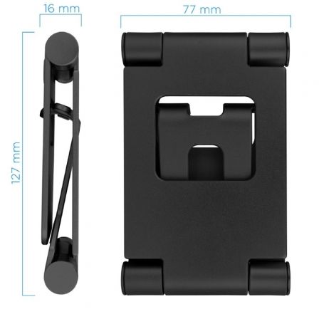 Soporte para Smartphone/Tablet TooQ PH-KEOPS-NOCHE/ Negro Soporte para Smartphone/Tablet TooQ PH-KEOPS-NOCHE/ Negro