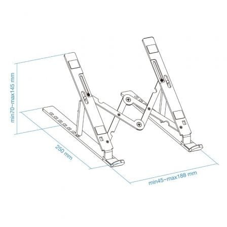 Soporte TooQ TQLRS0033-AL para Portátiles hasta 15'/ Plata Soporte TooQ TQLRS0033-AL para Portátiles hasta 15'/ Plata