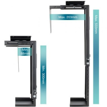 Soporte Bajo Mesa/de Pared TooQ TQMUD01 para PC/ hasta 10kg Soporte Bajo Mesa/de Pared TooQ TQMUD01 para PC/ hasta 10kg