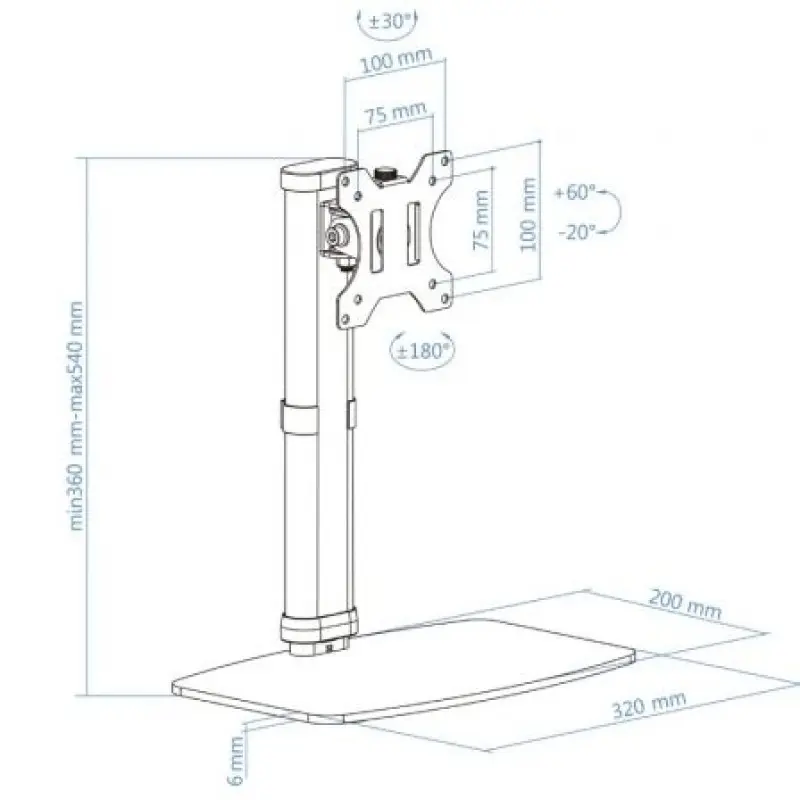 Soporte de Mesa Giratorio/ Inclinable TooQ DB1127TN-W para TV y Portátil de 17-27' Soporte de Mesa Giratorio/ Inclinable TooQ DB1127TN-W para TV y Portátil de 17-27'
