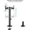 Soporte para 2 Monitores TooQ DB1132TN-B/ hasta 8kg Soporte para 2 Monitores TooQ DB1132TN-B/ hasta 8kg