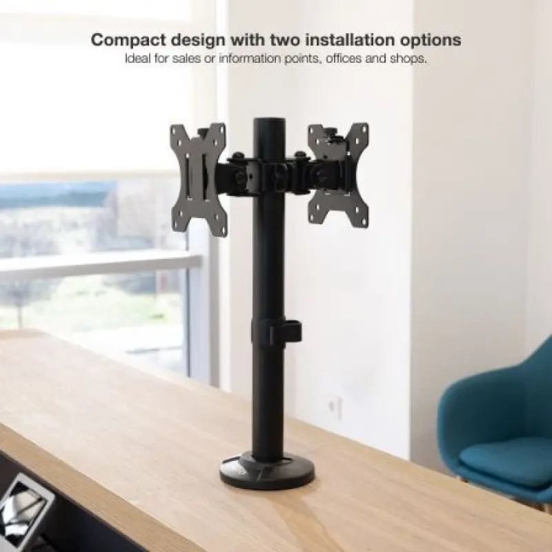 Soporte para 2 Monitores TooQ DB1132TN-B/ hasta 8kg Soporte para 2 Monitores TooQ DB1132TN-B/ hasta 8kg