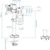 Soporte para 2 Monitores TooQ DB1132TN-B/ hasta 8kg Soporte para 2 Monitores TooQ DB1132TN-B/ hasta 8kg