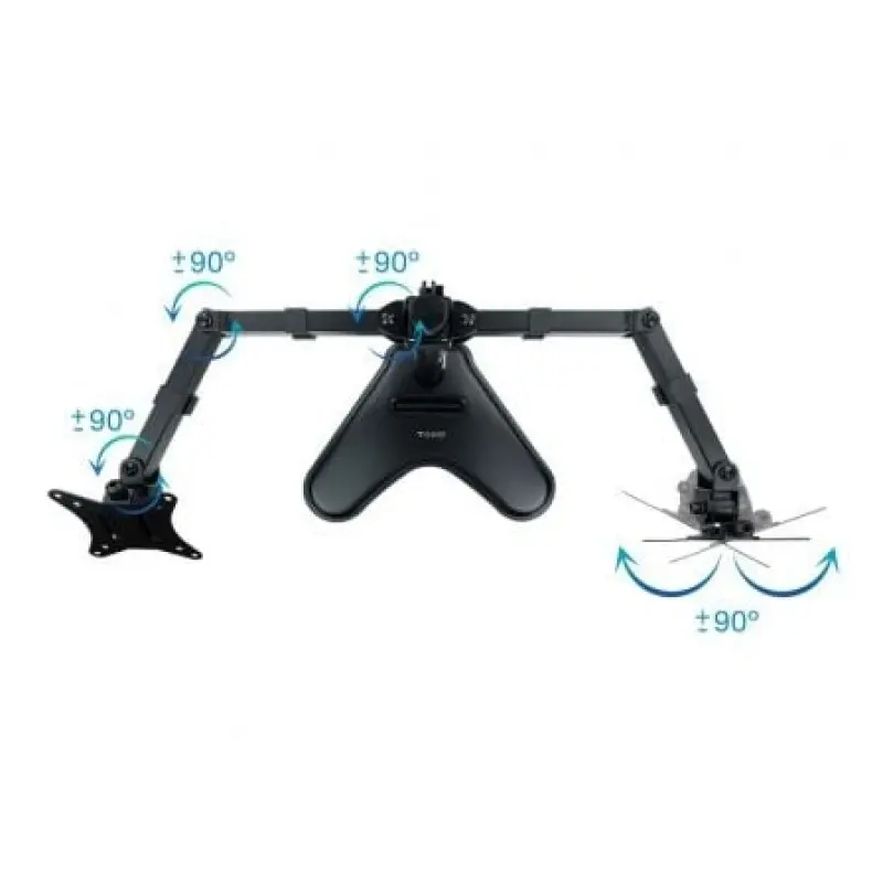Soporte para 2 Monitores TooQ DB1702TN-B/ hasta 9kg Soporte para 2 Monitores TooQ DB1702TN-B/ hasta 9kg