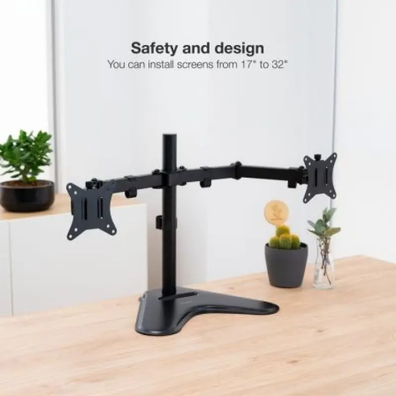 Soporte para 2 Monitores TooQ DB1702TN-B/ hasta 9kg Soporte para 2 Monitores TooQ DB1702TN-B/ hasta 9kg