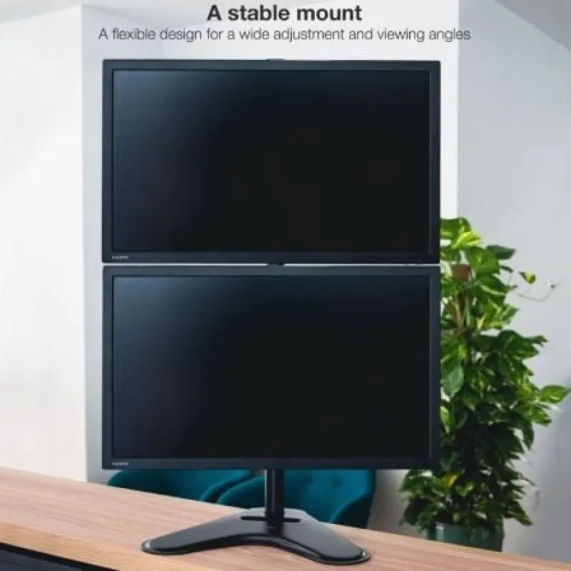 Soporte para 2 Monitores TooQ DB1703TNV-B/ hasta 9kg Soporte para 2 Monitores TooQ DB1703TNV-B/ hasta 9kg