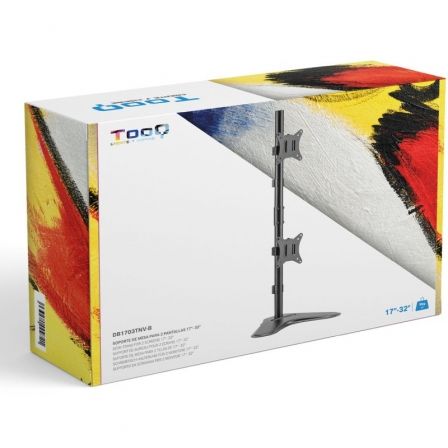 Soporte para 2 Monitores TooQ DB1703TNV-B/ hasta 9kg Soporte para 2 Monitores TooQ DB1703TNV-B/ hasta 9kg