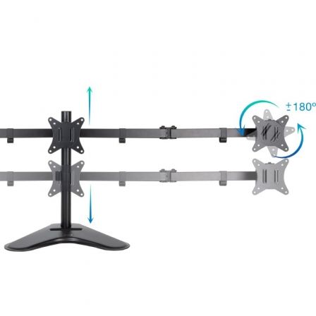 Soporte para 3 Monitores TooQ DB1704TN-B/ hasta 7kg Soporte para 3 Monitores TooQ DB1704TN-B/ hasta 7kg