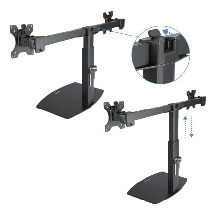 Soporte para 2 Monitores TooQ DB1727TN-B/ hasta 6kg Soporte para 2 Monitores TooQ DB1727TN-B/ hasta 6kg