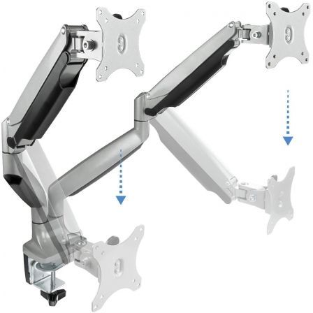 Soporte para 2 Monitores TooQ DB3132TNR-S/ hasta 9kg Soporte para 2 Monitores TooQ DB3132TNR-S/ hasta 9kg