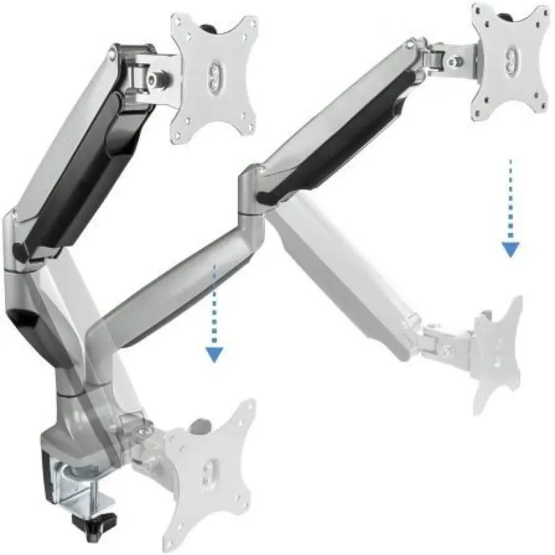 Soporte para 2 Monitores TooQ DB3132TNR-S/ hasta 9kg Soporte para 2 Monitores TooQ DB3132TNR-S/ hasta 9kg