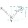 Soporte para 2 Monitores TooQ DB3132TNR-S/ hasta 9kg Soporte para 2 Monitores TooQ DB3132TNR-S/ hasta 9kg