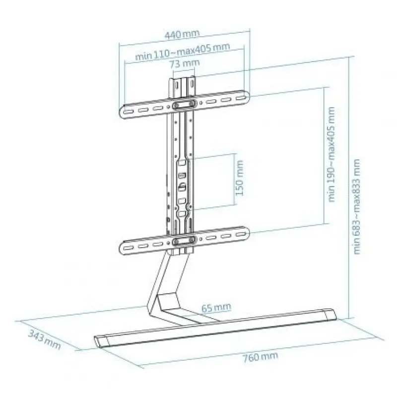 Soporte de Mesa TooQ DB3265F-B para TV de 32-65'/ hasta 40kg Soporte de Mesa TooQ DB3265F-B para TV de 32-65'/ hasta 40kg