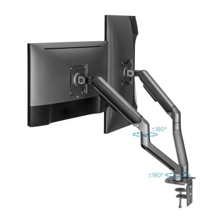 Soporte para 2 Monitores TooQ DB4132TNR-G/ hasta 9kg Soporte para 2 Monitores TooQ DB4132TNR-G/ hasta 9kg