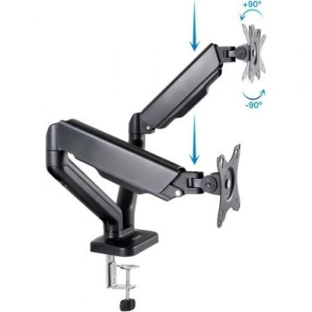 Soporte para 2 Monitores TooQ DB5132TNR-B/ hasta 9kg Soporte para 2 Monitores TooQ DB5132TNR-B/ hasta 9kg