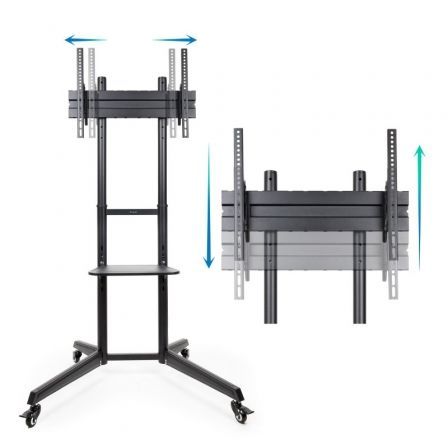 Soporte de Suelo Inclinable con Ruedas TooQ FS1170M-B para TV de 37-70'/ hasta 50kg Soporte de Suelo Inclinable con Ruedas TooQ FS1170M-B para TV de 37-70'/ hasta 50kg