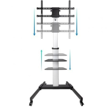 Soporte de Suelo Inclinable/ Ajustable con Ruedas TooQ FS1886M-B para TV de 37-86'/ hasta 50kg Soporte de Suelo Inclinable/ Ajustable con Ruedas TooQ FS1886M-B para TV de 37-86'/ hasta 50kg
