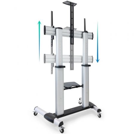 Soporte de Suelo Inclinable/ Ajustable con Ruedas TooQ FS20300M-B para TV de 60-100'/ hasta 100kg Soporte de Suelo Inclinable/ Ajustable con Ruedas TooQ FS20300M-B para TV de 60-100'/ hasta 100kg