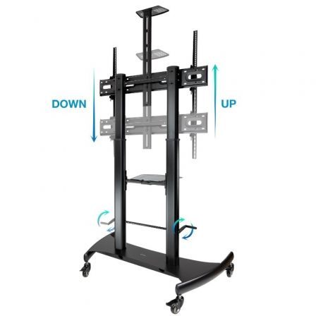 Soporte de Suelo con Ruedas Inclinable/ Nivelable TooQ FS20404HM-B para TV de 60-100'/ hasta 100kg Soporte de Suelo con Ruedas Inclinable/ Nivelable TooQ FS20404HM-B para TV de 60-100'/ hasta 100kg